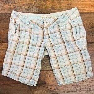Fox Plaid Women Shorts - Blue and Brown